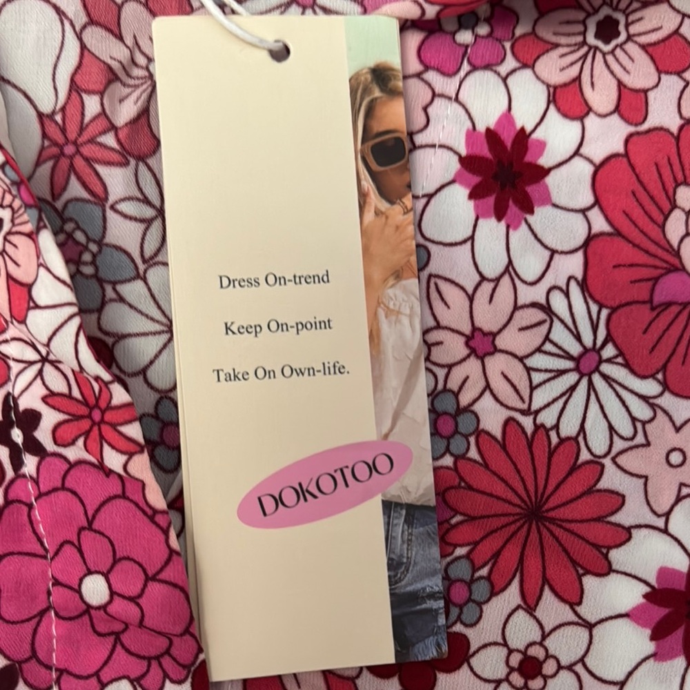 Floral Pink Maxi Dress - Picture 3 of 5